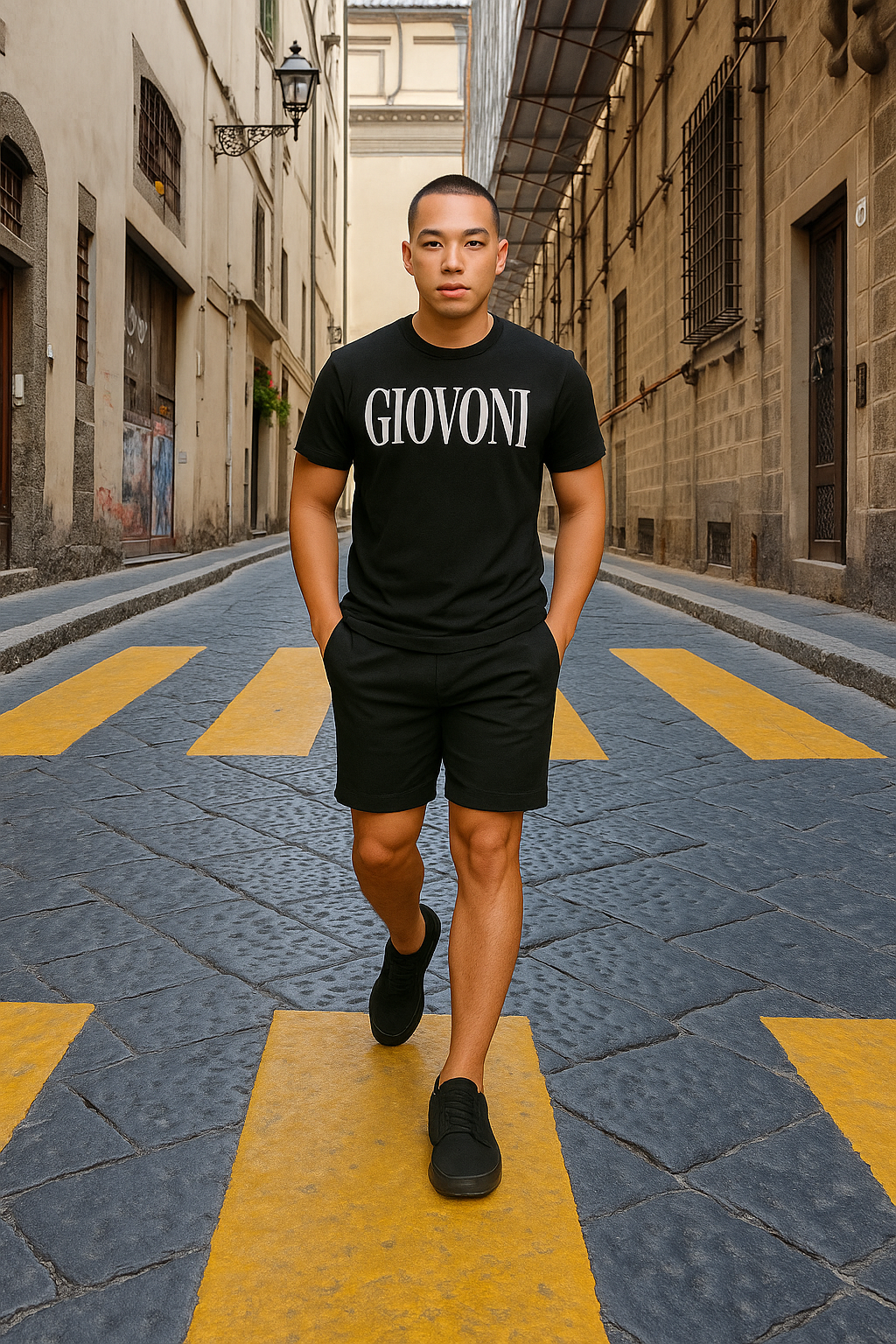 GIOVONI Classic Black Tee